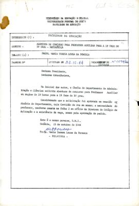 Concurso para Professor Auxiliar de Matemática