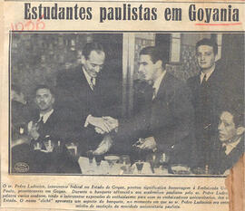 Recorte do Jornal "A Gazeta" sobre o Banquete oferecido pelo Interventor Federal, Pedro Ludovico ...