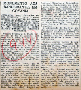 Recorte de jornal "Folha da Noite", publica o manifesto do Sr. Belmonte, aos ricos de São Paulo, ...