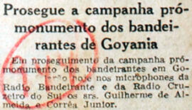 Recorte de jornal "Diario de S. Paulo", informa que os srs. Guilherme de Almeida e Corrêa Junior ...