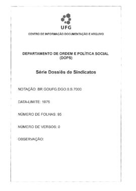 Estado de Santa Catarina - Secretaria de Segurança e Informações -  Divisão Central de Informações