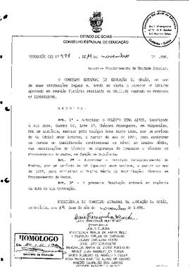 Resolução n. 478 de 14 de nov. de 1996 : Autorizar o Colégio Sena Aires, em Valparaíso, para mini...