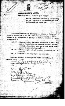 Resolução n. 71 de 21 de maio de 1965 : Aprova o Regimento Interno do Colégio Normal de Firminópo...