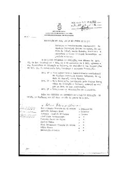Resolução n. 600 de 18de jun. de 1971 : Autoriza o funcionamento condicional do Ginásio Municipal...