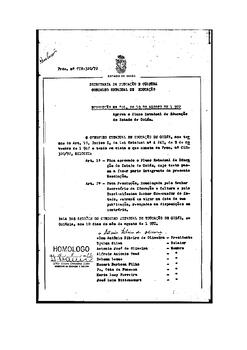 Resolução n. 801 de 10 de ago. de 1972 : Aprova o Plano Estadual de Educação de Goiás.