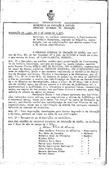 Resolução n. 1247 de 07 de mar. de 1975 : Autoriza em caráter condicional o funcionamento do Colé...