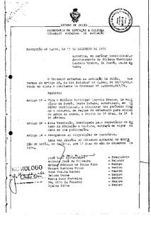 Resolução n. 1648 de 17 de dez. de 1976 : Autoriza em caráter condicional o funcionamento do Giná...