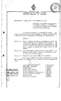 Resolução n. 1652 de 17 de dez. de 1976 : Autoriza em caráter condicional o Colégio Einstein de A...