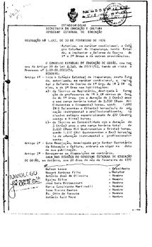 Resolução n. 1417 de 20 de fev. de 1976 : Autoriza em caráter condicional o Colégio Estadual de I...
