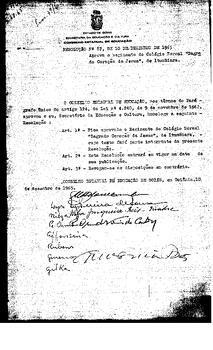 Resolução n. 87 de 10 de dez. de 1965 : Aprova o regimento do Colégio Normal “Sagrado Coração de ...
