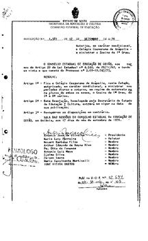 Resolução n. 1581 de 17 de set. de 1976 : Autoriza em caráter condicional o Colégio Cosmorama de ...