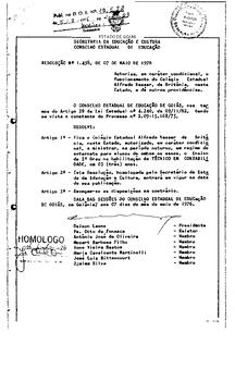 Resolução n. 1458 de 07 de maio de 1976 : Autoriza em caráter condicional o funcionamento do Colé...