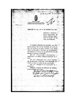 Resolução n. 194 de 22 de dez. de 1967 : Autoriza o funcionamento condicional da Escola Técnica C...