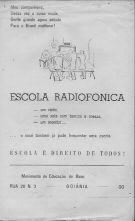 Cartaz da Campanha de Alfabetização [e letra da Música da Campanha das Escolas Radiofônicas].