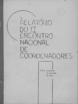 Relatório do II Encontro Nacional de Coordenadores, Rio de Janeiro - 08 a 18/03/1965.