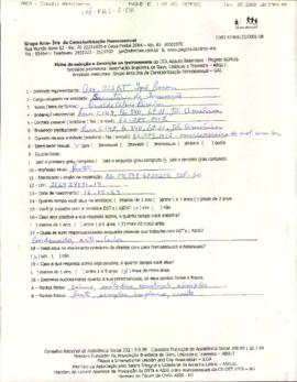 Ficha de seleçaõ e inscrição do treinamento do cch audato belamino