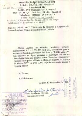 Ofício de Marco Aurélio/ edital de convocação /Ata da Ass. Ipé Rosa / Relação dos presentes na As...