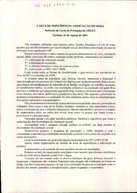 Carta de princípios da associação Ipê Rosa